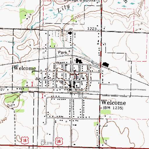 Topographic Map of Saint Paul Lutheran Church, MN