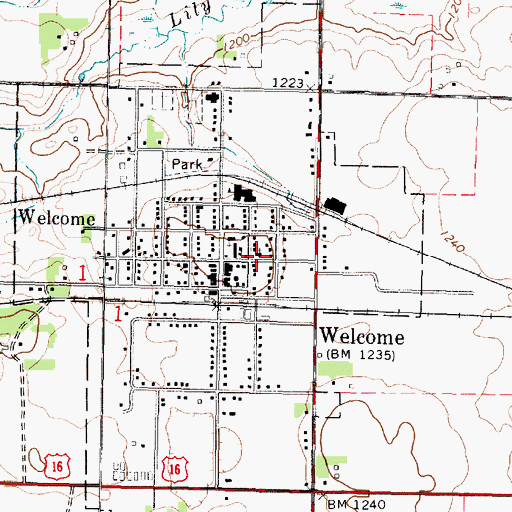 Topographic Map of Trinity Lutheran Church, MN