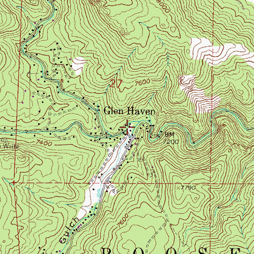 Topographic Map of Devils Gulch, CO