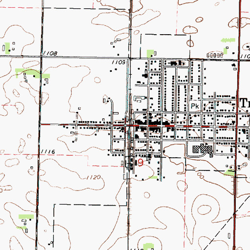 Topographic Map of Truman (historical), MN