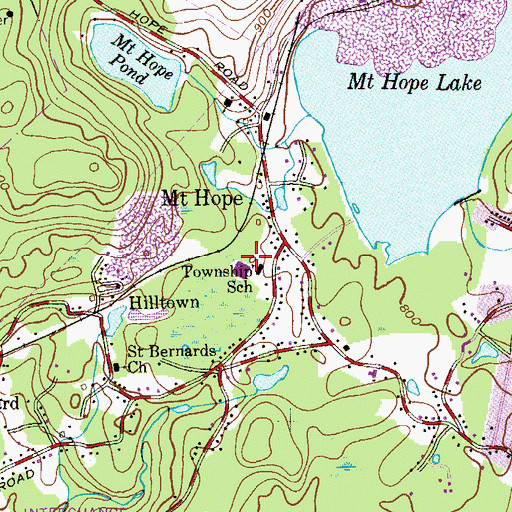 Topographic Map of Catherine A Dwyer Elementary School, NJ