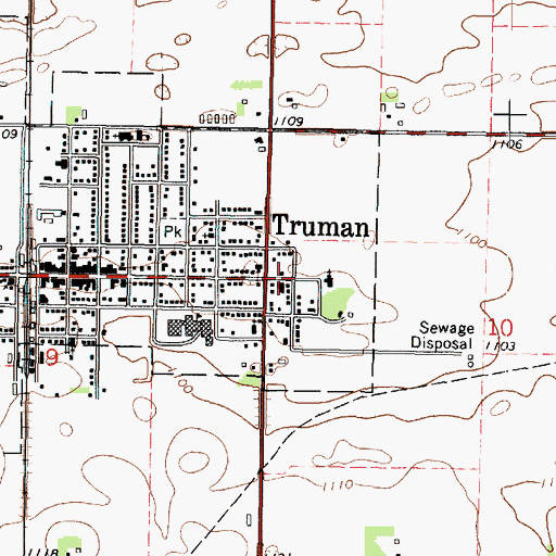 Topographic Map of Trinity Lutheran Church, MN