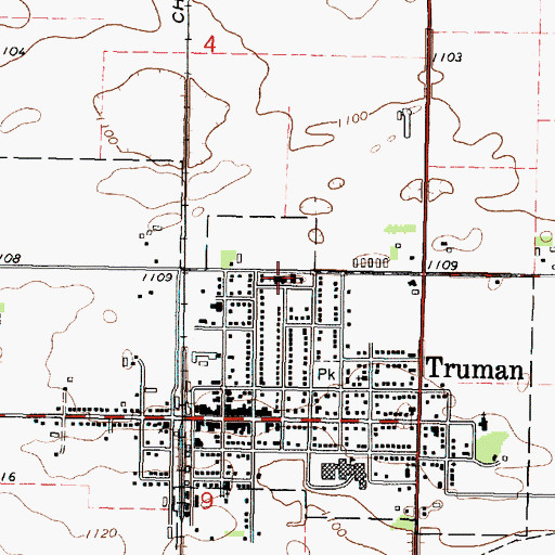 Topographic Map of Saint Paul Lutheran Church, MN