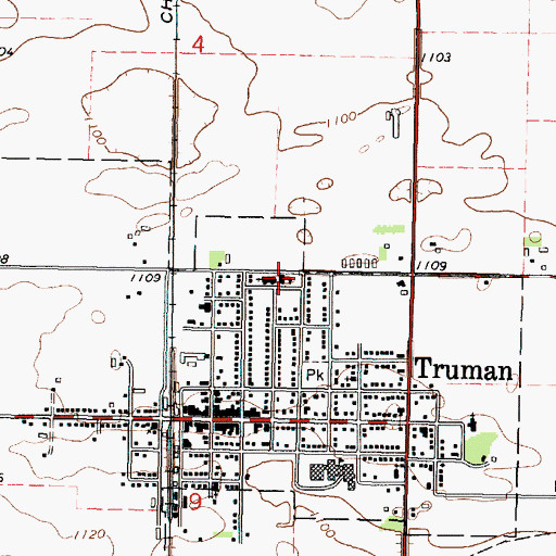 Topographic Map of Saint Paul Lutheran Church School, MN