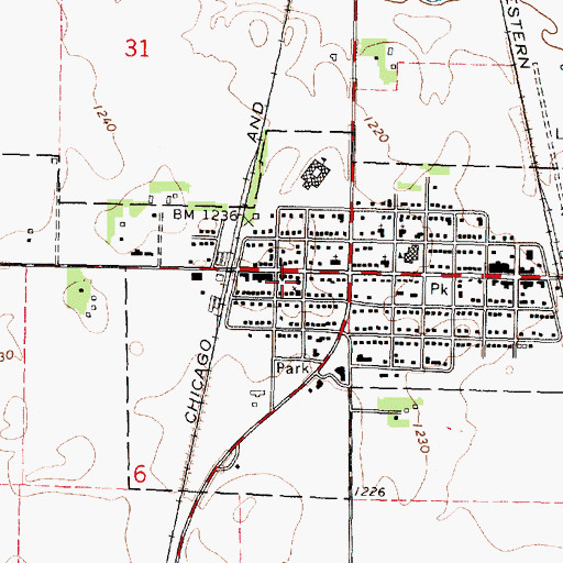 Topographic Map of Trimont City Library, MN