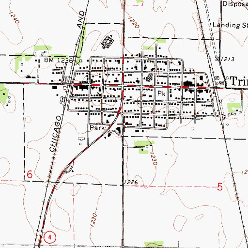 Topographic Map of Trimont Family Practice Clinic, MN