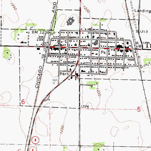 Topographic Map of Trimont Health Care Center, MN