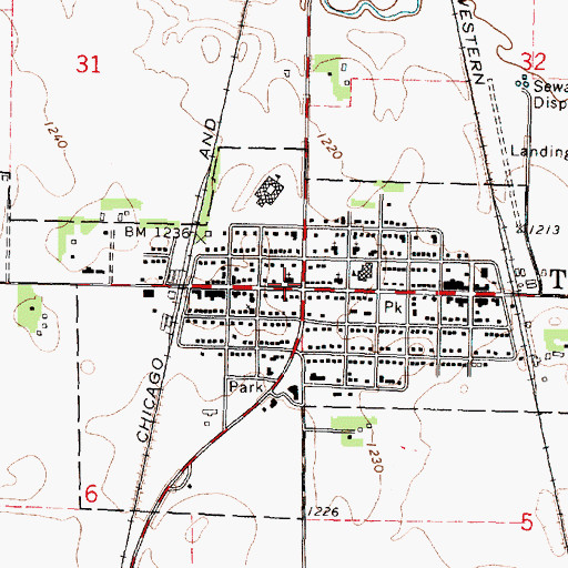 Topographic Map of Trinity Lutheran Church, MN