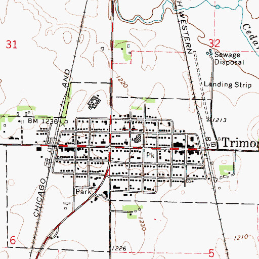 Topographic Map of Methodist Church, MN