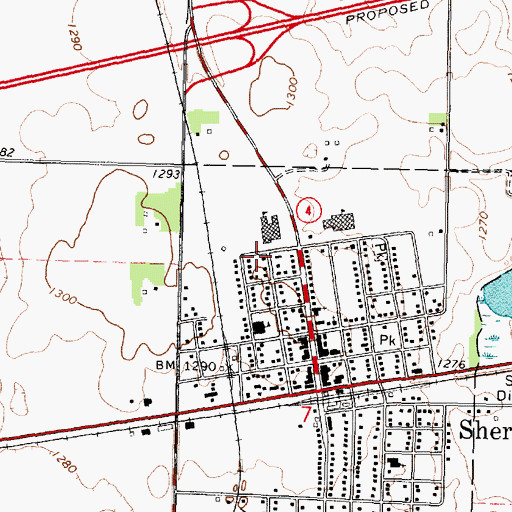 Topographic Map of First Congregational Church, MN