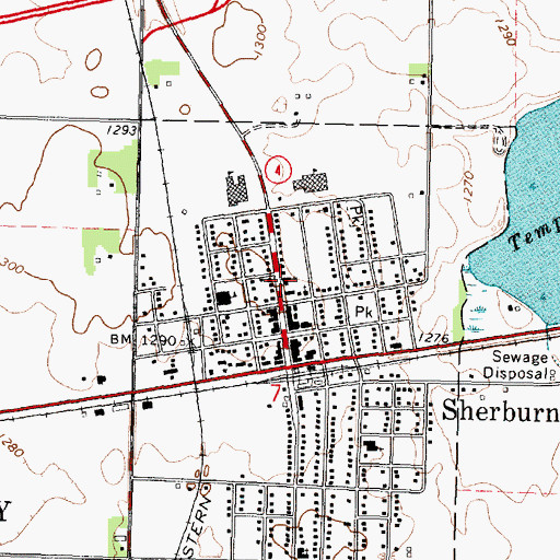 Topographic Map of United Methodist Church, MN
