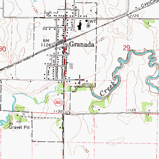 Topographic Map of Calvary Baptist Church, MN