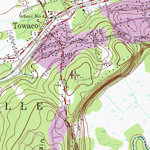 Topographic Map of Cedar Hill Elementary School, NJ