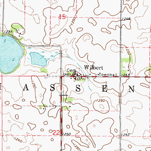 Topographic Map of Saint Paul's Lutheran Church, MN