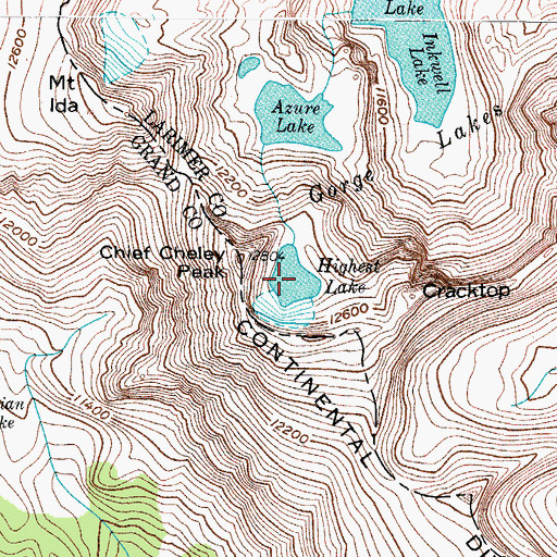 Topographic Map of Highest Lake, CO