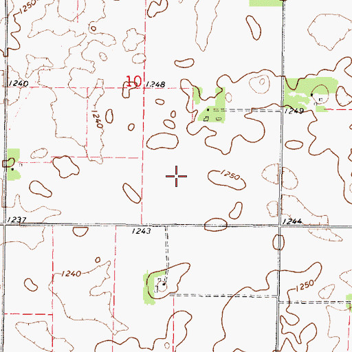Topographic Map of Saint Paul's Lutheran Cemetery, MN