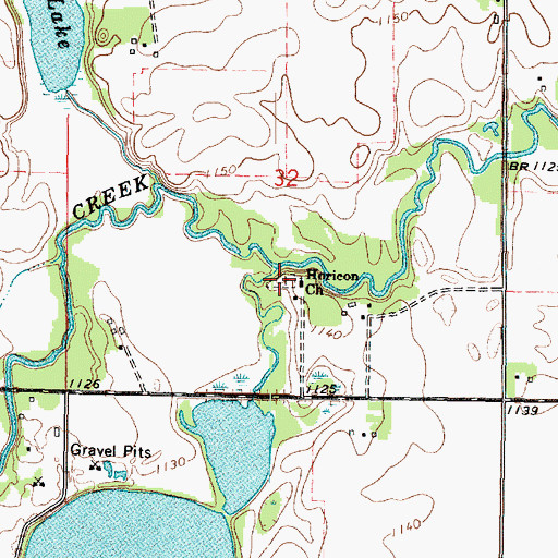 Topographic Map of Horicon Cemetery, MN