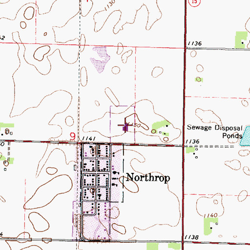Topographic Map of Martin Luther High School, MN