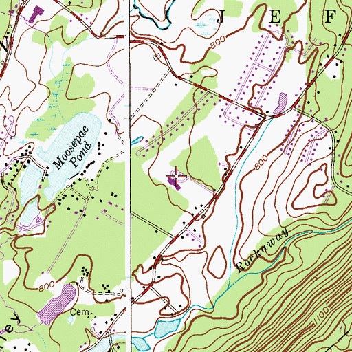 Topographic Map of Cozy Lake Elementary School, NJ