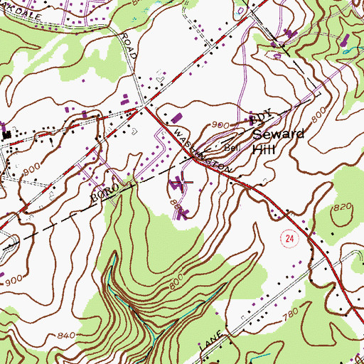 Topographic Map of Dickerson Elementary School, NJ