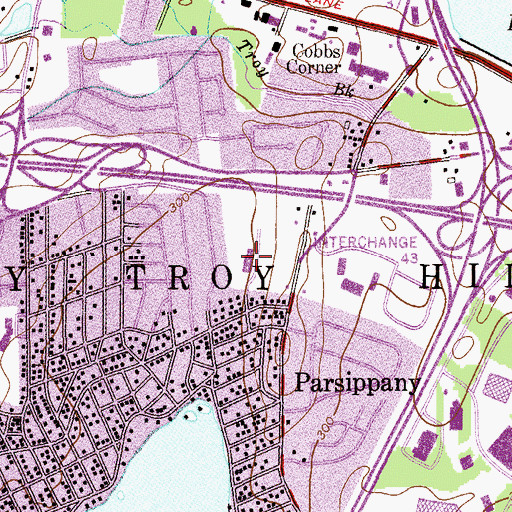Topographic Map of Eastlake Elementary School, NJ