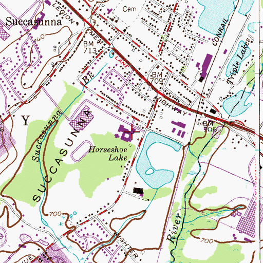 Topographic Map of Eisenhower Middle School, NJ