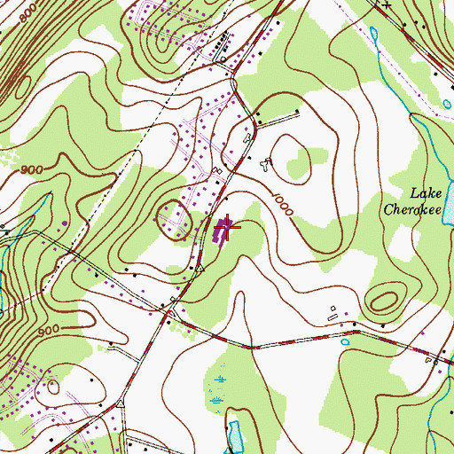 Topographic Map of Ironia Elementary School, NJ