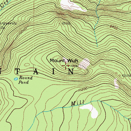 Topographic Map of Mount Wuh, CO
