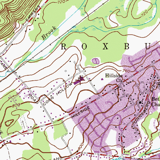 Topographic Map of Jefferson Elementary School, NJ