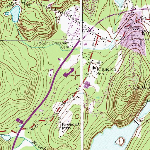 Topographic Map of Kinnelon High School, NJ