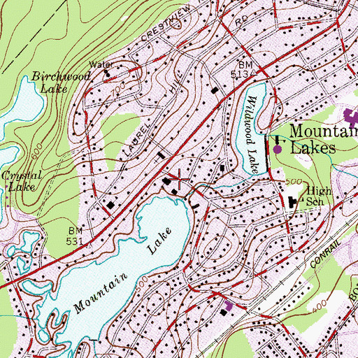Topographic Map of Lake Drive School for the Hearing Impaired, NJ