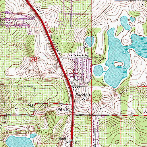 Topographic Map of His Fellowship Church, FL