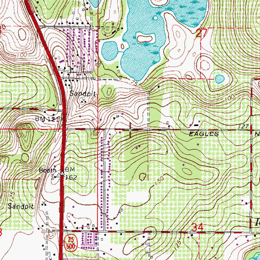 Topographic Map of Progress Energy Electric Substation - Eagles Nest, FL