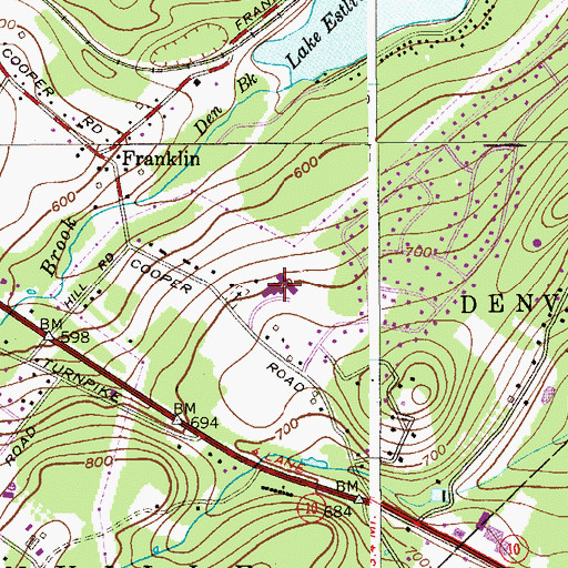 Topographic Map of Lakeview Elementary School, NJ