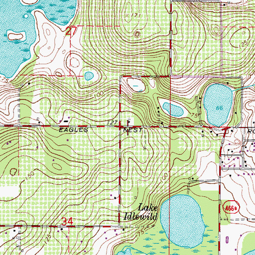 Topographic Map of Calvary Baptist Church, FL