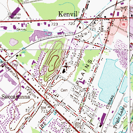 Topographic Map of Lincoln-Roosevelt Elementary School, NJ