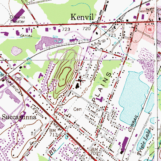 Topographic Map of Lincoln-Roosevelt Elementary School, NJ
