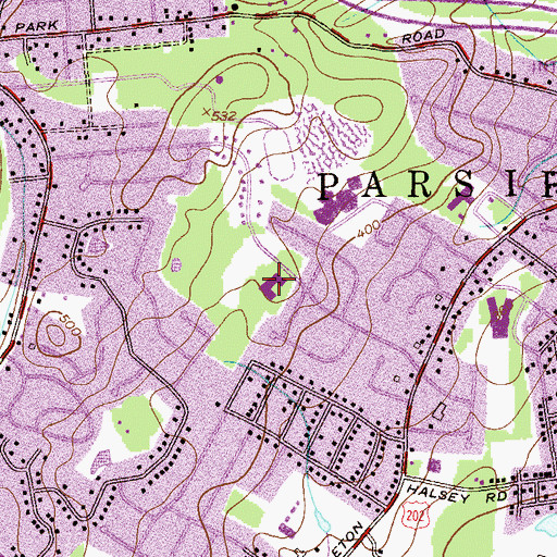 Topographic Map of Littleton Elementary School, NJ