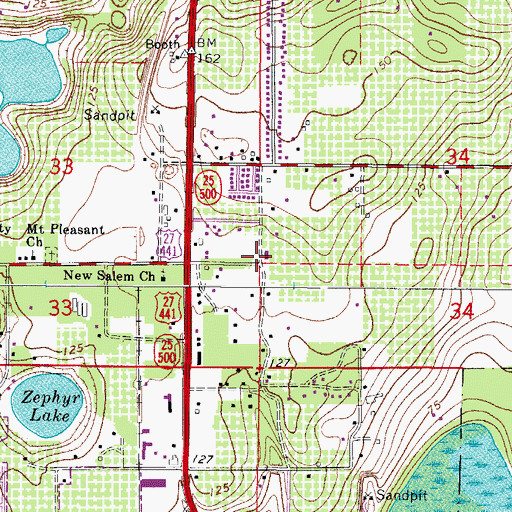 Topographic Map of Spectrasite Communications Cellular Phone Tower, FL