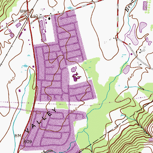 Topographic Map of Mountain View Elementary School, NJ