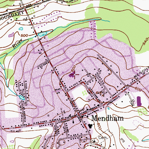 Topographic Map of Mountain View School Elementary School, NJ
