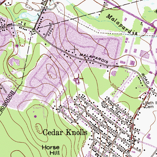 Topographic Map of Mountview Road Elementary School, NJ