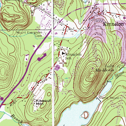 Topographic Map of Pearl R Miller Middle School, NJ