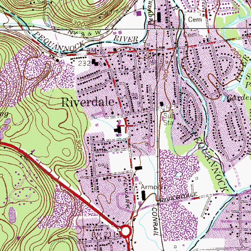 Topographic Map of Riverdale Public Elementary School, NJ