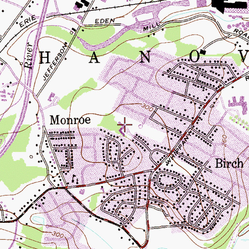 Topographic Map of Salem Drive Elementary School, NJ