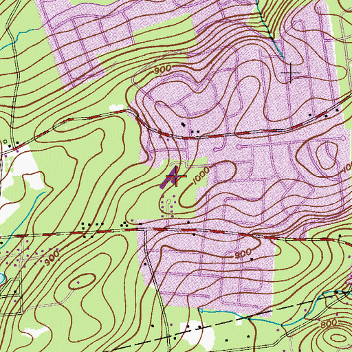 Topographic Map of Shongum Elementary School, NJ