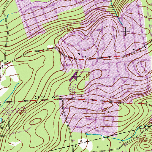 Topographic Map of Shongum Elementary School, NJ