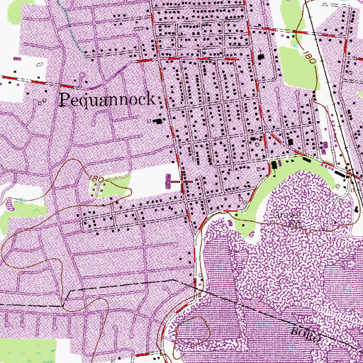 Topographic Map of Stephen J Gerace Elementary School, NJ