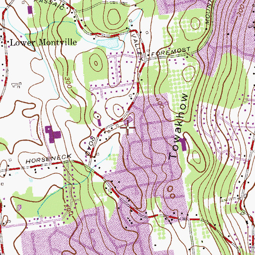 Topographic Map of Valley View Elementary School, NJ