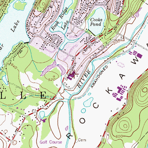 Topographic Map of Valleyview Middle School, NJ